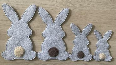 Preview: ITH - Stickdatei Osterhasen 1, 2, 3